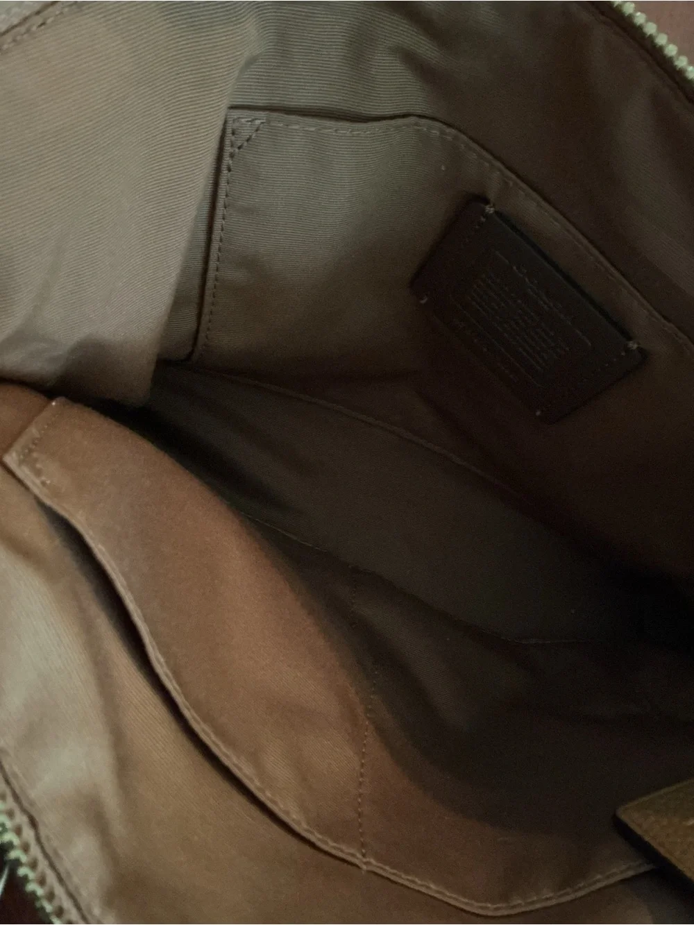 Coach Pebbled Leather Satchel in Brown with Gold Hardware